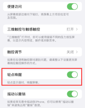 泰来苹果授权维修站分享iPhone轻点无法唤醒怎么办 