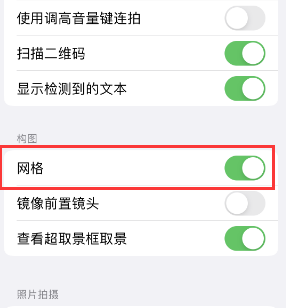 泰来苹果手机维修网点分享iPhone如何开启九宫格构图功能 