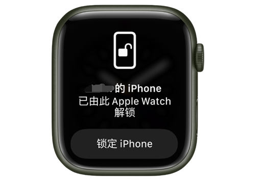 泰来苹果手机维修分享用 AppleWatch 解锁配备面容 ID 的 iPhone方法 