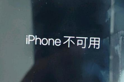 泰来苹果服务网点分享锁屏界面显示“iPhone 不可用”如何解决 