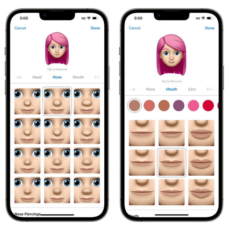 泰来苹果手机维修分享​iOS 16中的拟我表情有了哪些变化和升级 